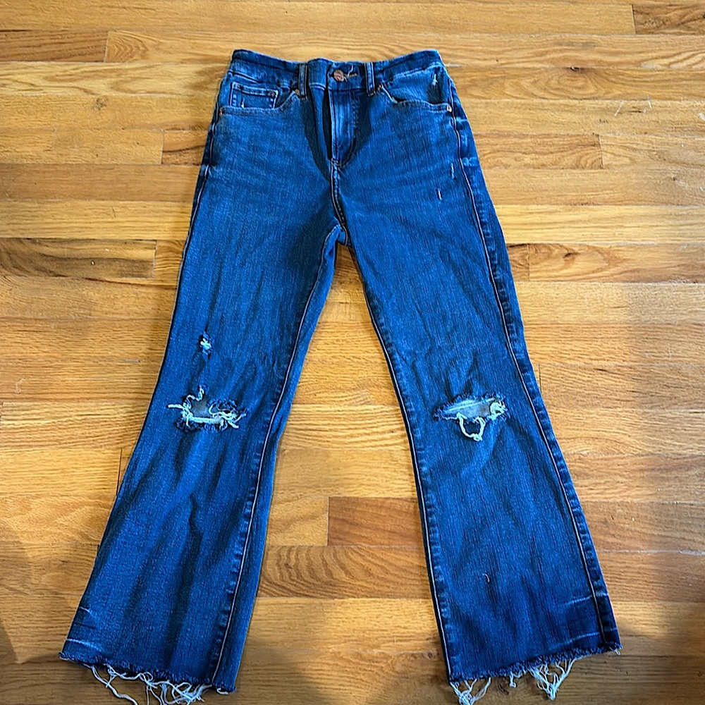 Express High Rise, Cropped Flare Jeans